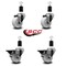 Service Caster 3'' Nylon Wheel Swivel 1-1/2'' Expanding Stem Caster Set 2 Brakes, 4PK SCC-EX20S314-NYS-2-PLB-2-112 - alternate 4